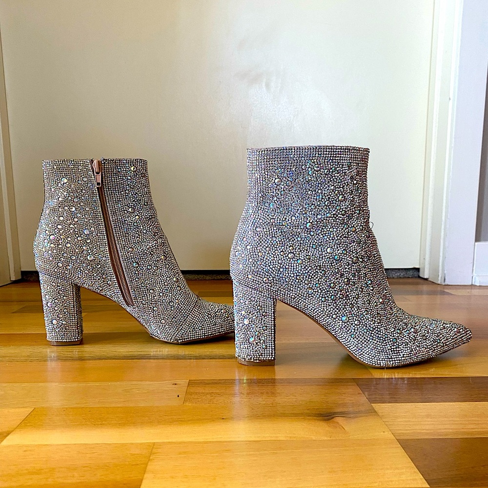 Betsy Johnson Cady Rhinestone Booties